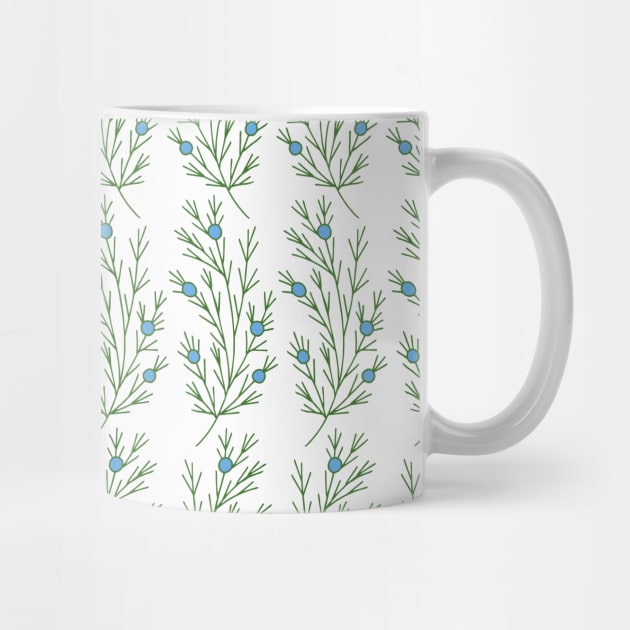 Abstract Juniper Branch | Embroidery Pattern | Botanical by HLeslie Design